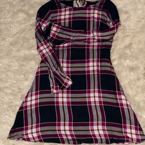 Plaid Print Skater Dress